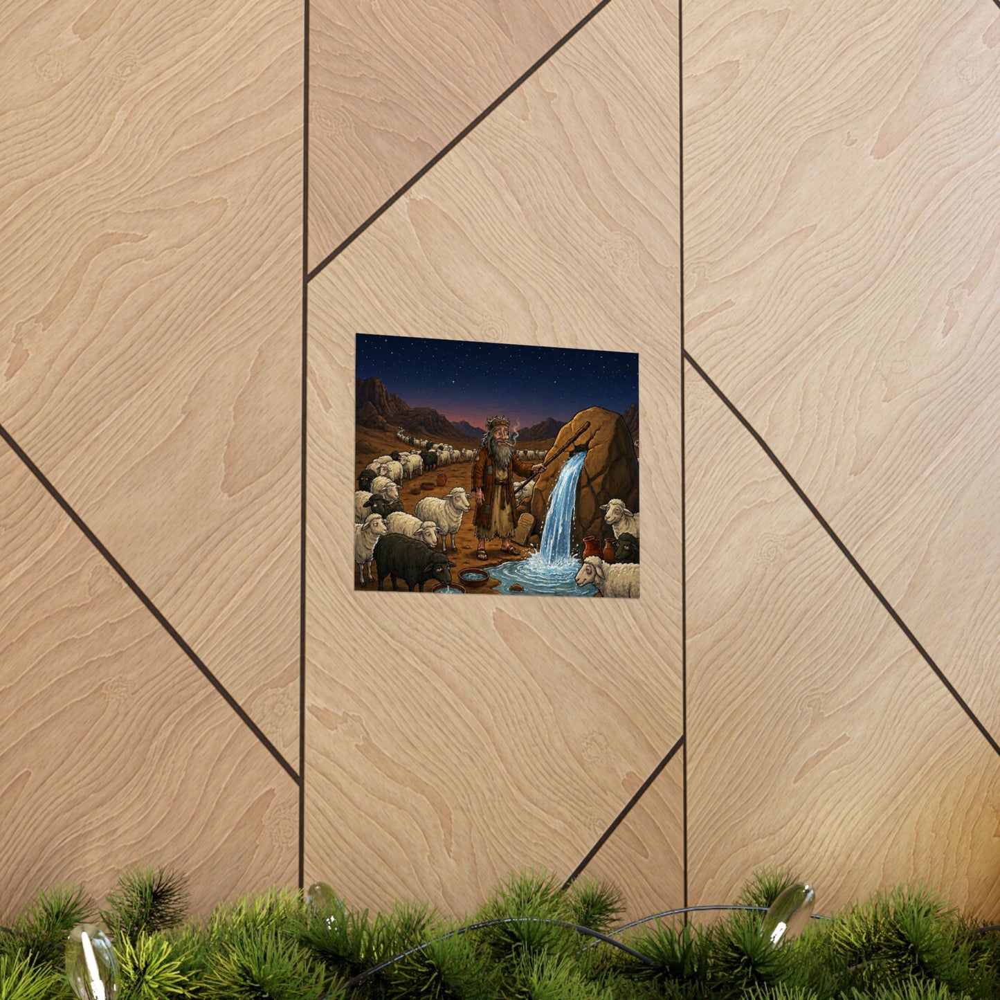 Copy of Passover Exodus Poster — Moses Parting the Sea Matte Horizontal Print