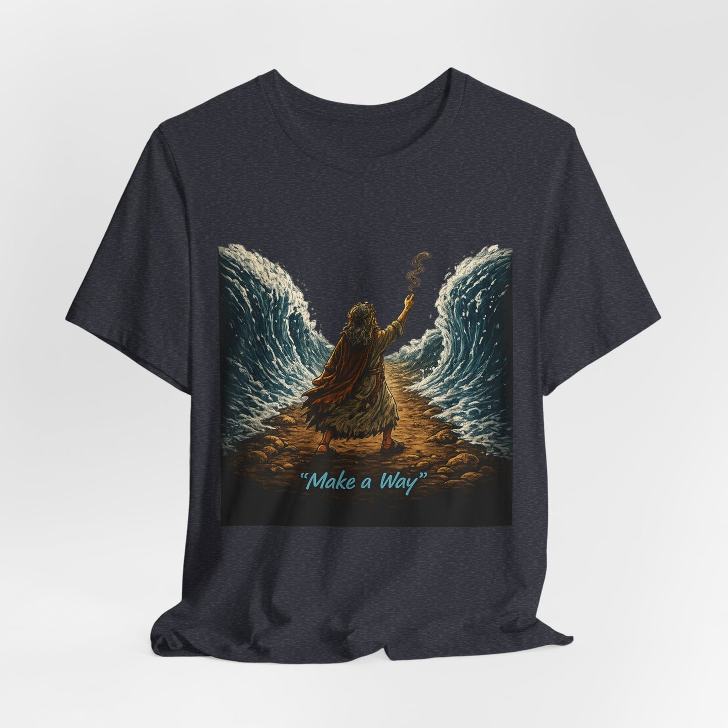 Make a Way Tee — Inspirational Biblical Moses Parting the Red Sea T‑Shirt
