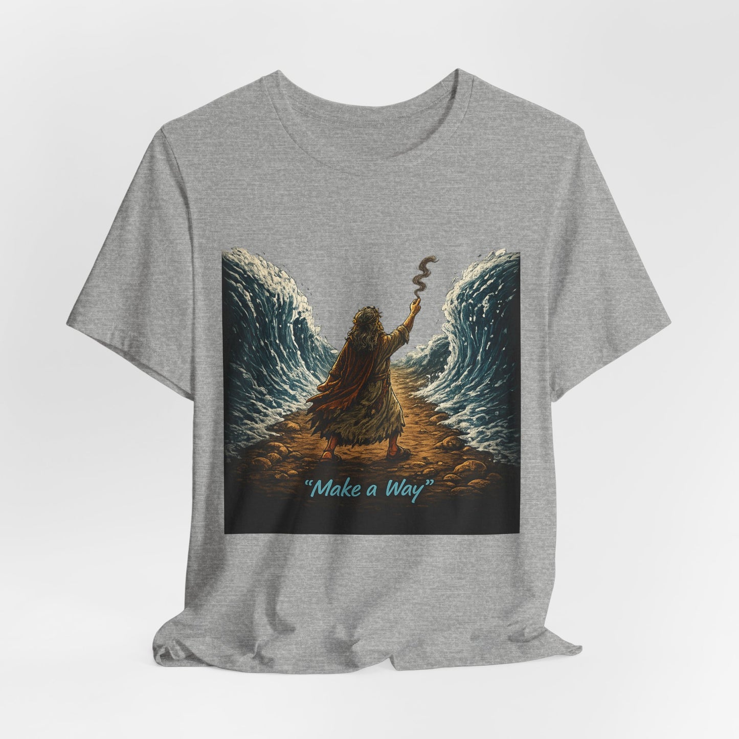 Make a Way Tee — Inspirational Biblical Moses Parting the Red Sea T‑Shirt