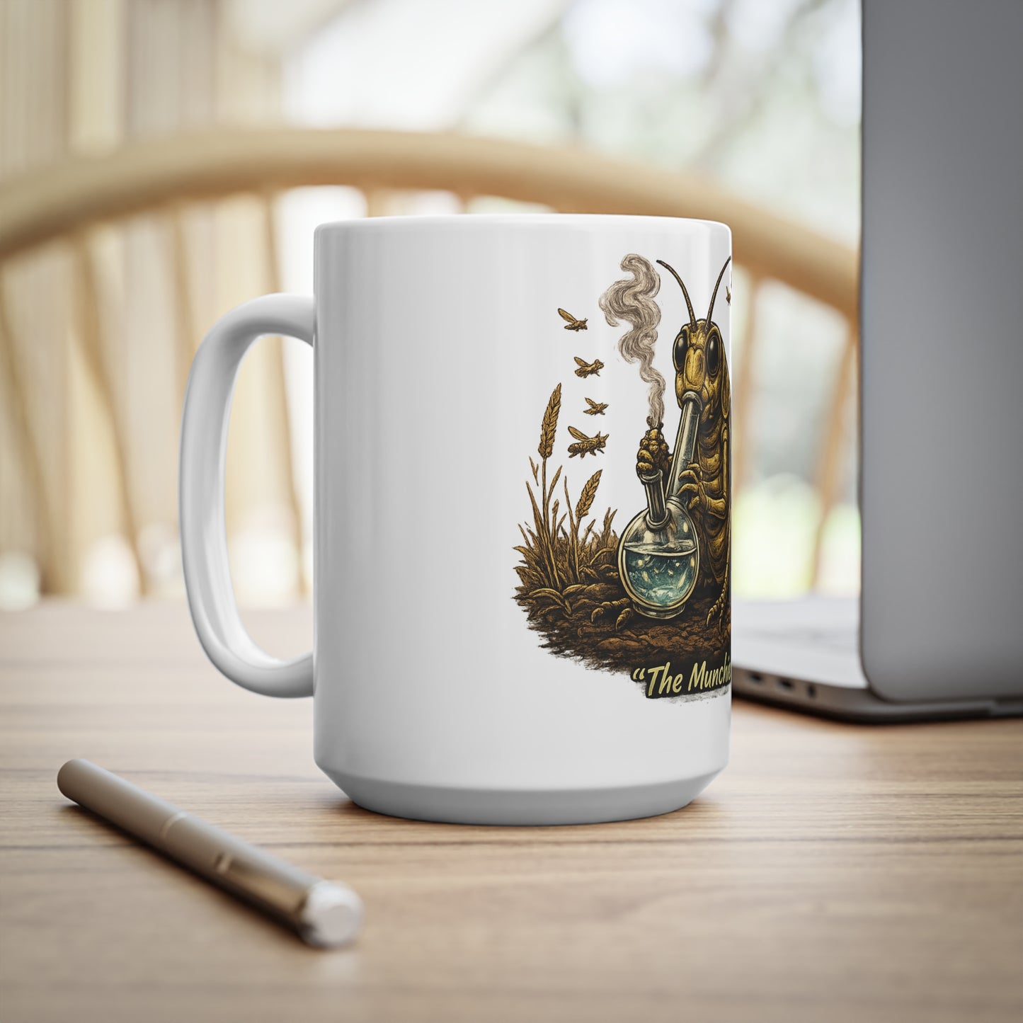 Copy of Go With the Flow Mug — Relaxed Smoker in Basket Ceramic Coffee Cup (11oz & 15oz)