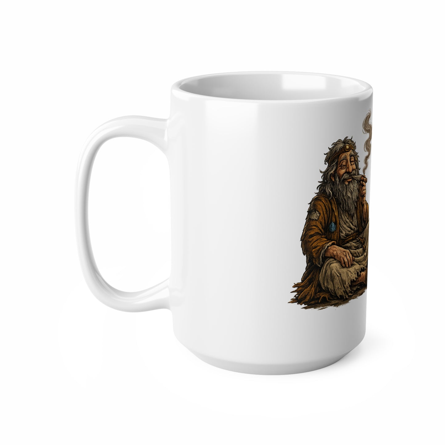 Copy of Go With the Flow Mug — Relaxed Smoker in Basket Ceramic Coffee Cup (11oz & 15oz)