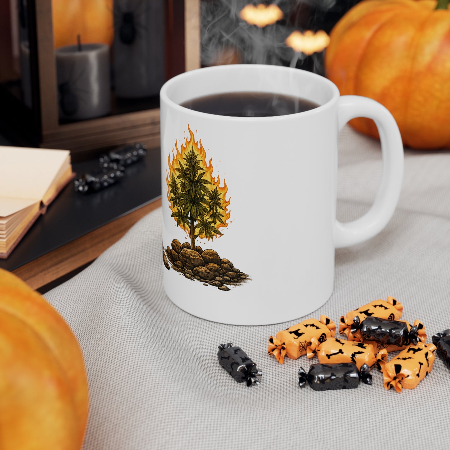 Copy of Go With the Flow Mug — Relaxed Smoker in Basket Ceramic Coffee Cup (11oz & 15oz)