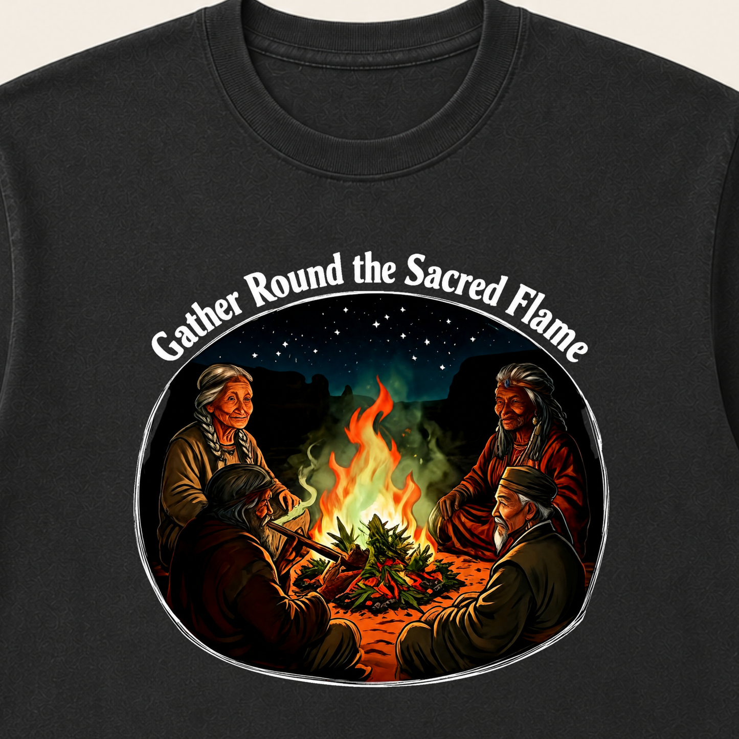 Gather Round The Sacred Flame | Community Inspired T-Shirt
