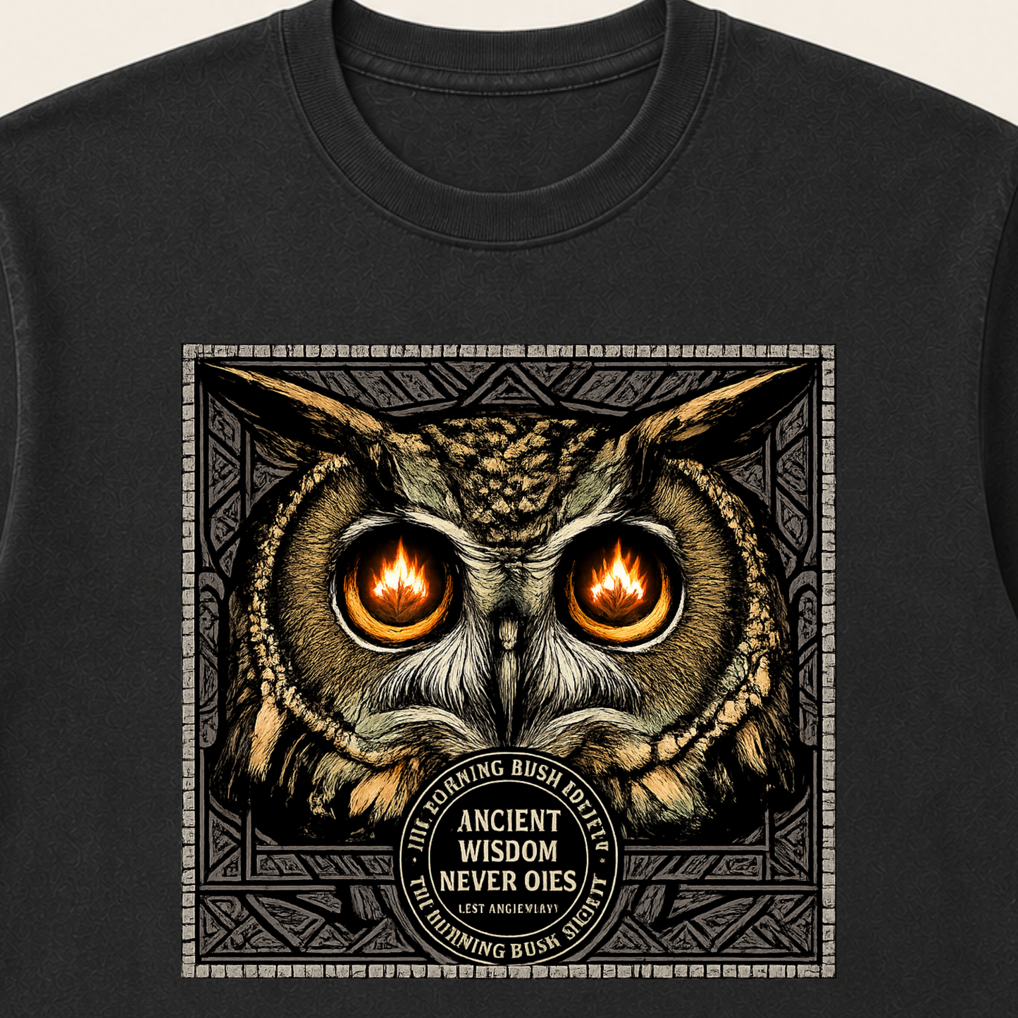 Ancient Wisdom Never Dies | Owl Graphic T-Shirt