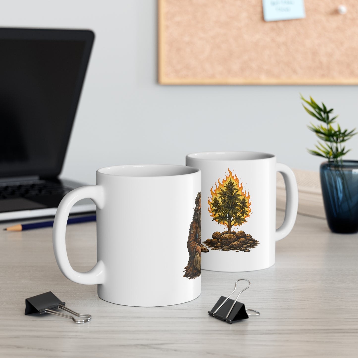 Copy of Go With the Flow Mug — Relaxed Smoker in Basket Ceramic Coffee Cup (11oz & 15oz)
