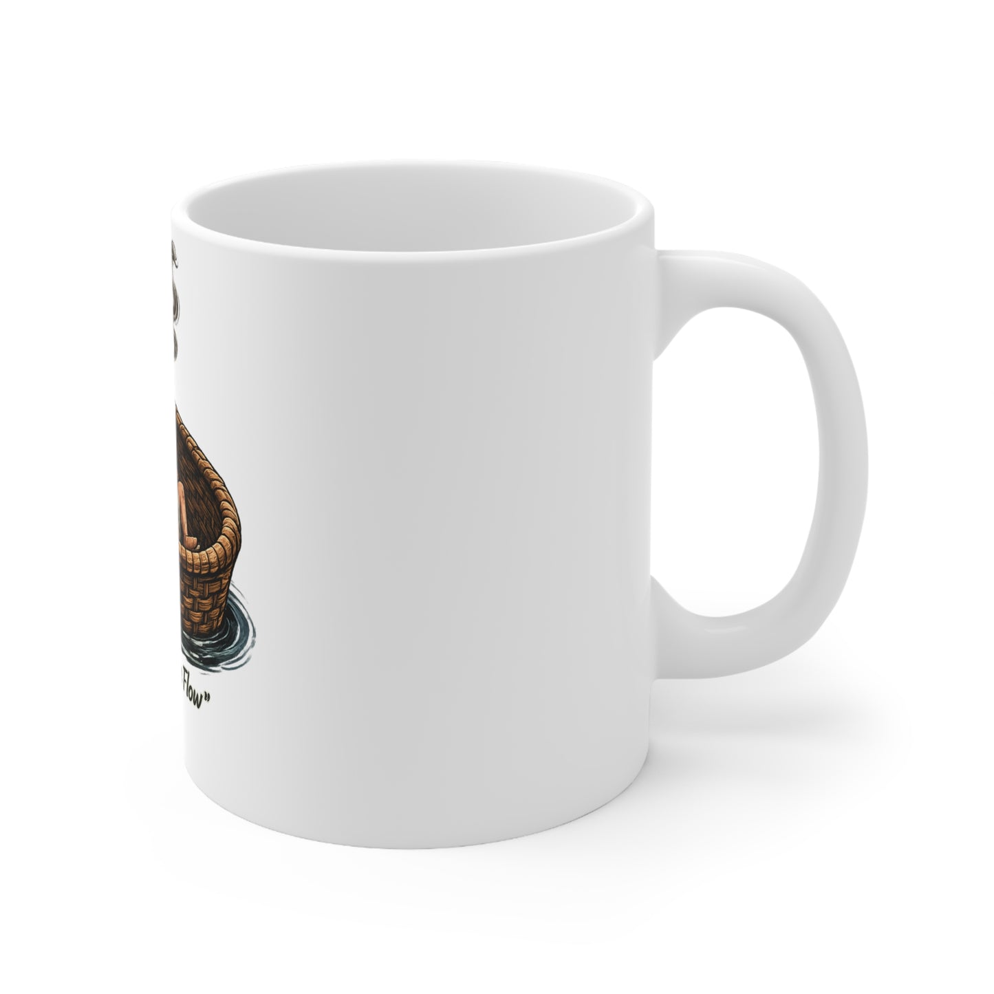 Go With the Flow Mug — Relaxed Smoker in Basket Ceramic Coffee Cup (11oz & 15oz)
