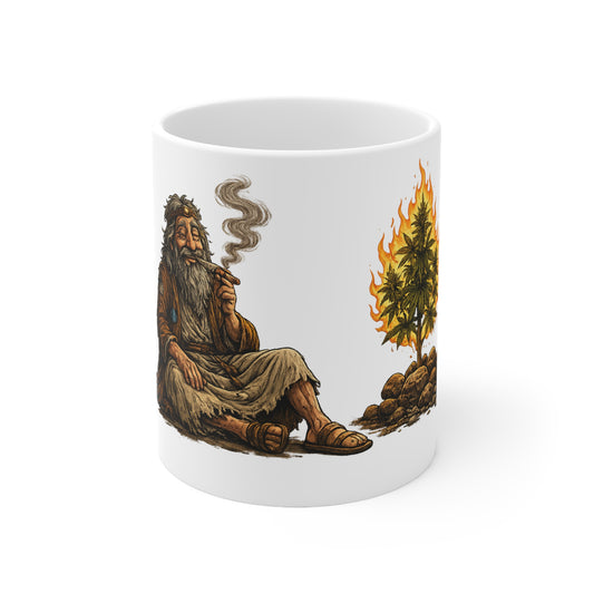 Copy of Go With the Flow Mug — Relaxed Smoker in Basket Ceramic Coffee Cup (11oz & 15oz)