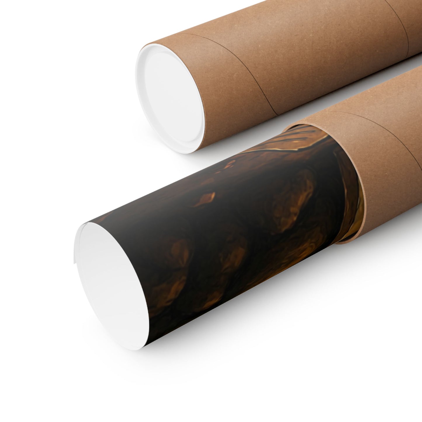 Matte Poster — Mystic Forest Camper Smoking Pipe Night Scene