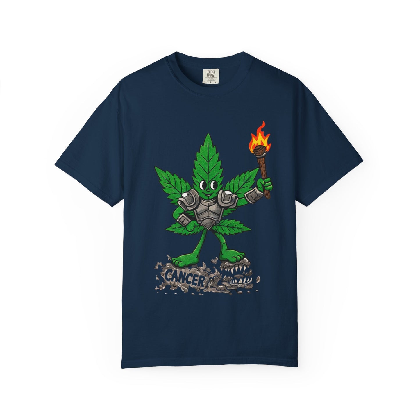 Weed Leaf Stomping Cancer T-Shirt