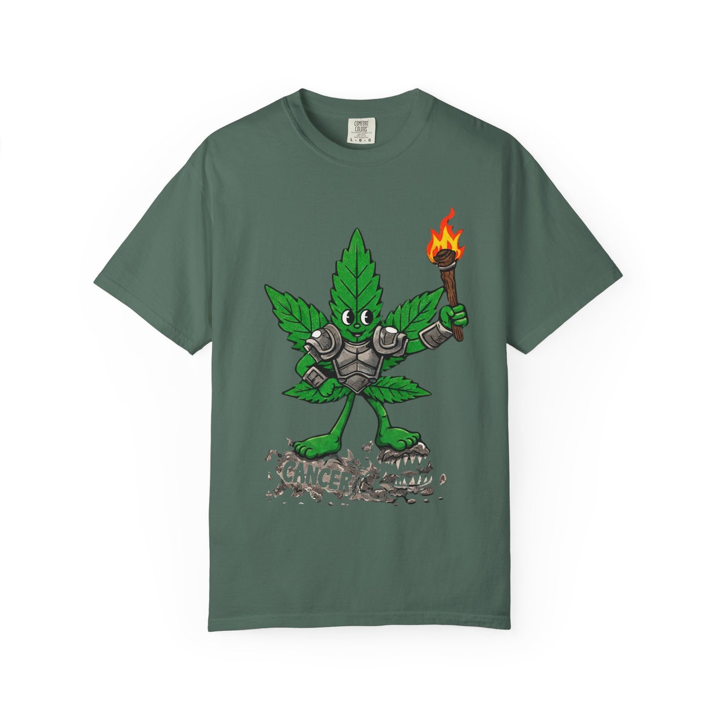 Weed Leaf Stomping Cancer T-Shirt