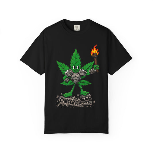 Weed Leaf Stomping Cancer T-Shirt