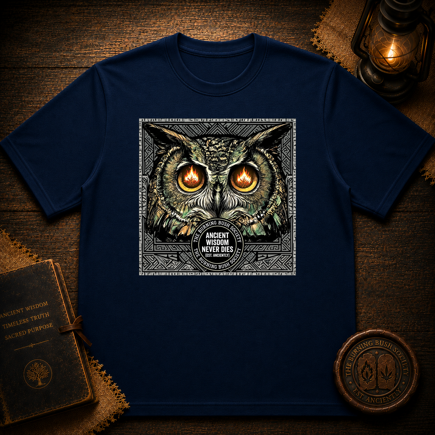 Ancient Wisdom Never Dies | Owl Graphic T-Shirt