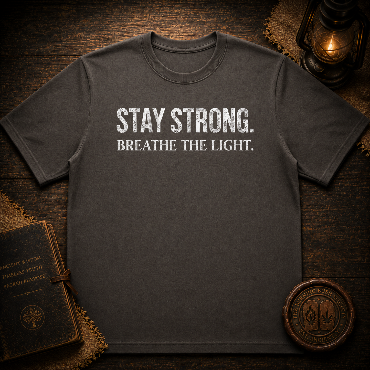 Rooted Resilient Ready Text T-Shirt